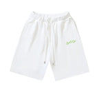 Black Cotton Script Drawstring - Men's