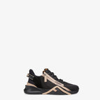 Flow Sneakers Nylon Black – customized with pattern on the tongue and rubber tab with embossed logo on the back – LUX VERSE Luxury Designer Fashion Outlet