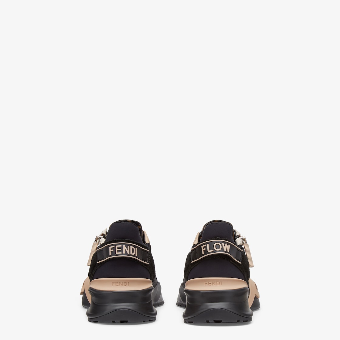 Flow Sneakers Nylon Black – flow sneakers with adjustable elastic laces and side zipper closure – LUX VERSE Luxury Designer Fashion Outlet