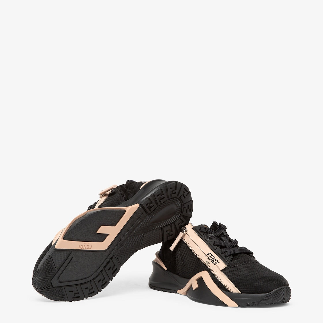 Flow Sneakers Nylon Black – made of nylon, suede and LYCRA® in black – LUX VERSE Luxury Designer Fashion Outlet