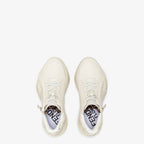 Flow Sneakers White – branded with pattern on the tongue and rubber tab with embossed logo on the back – LUX VERSE Luxury Designer Fashion Outlet