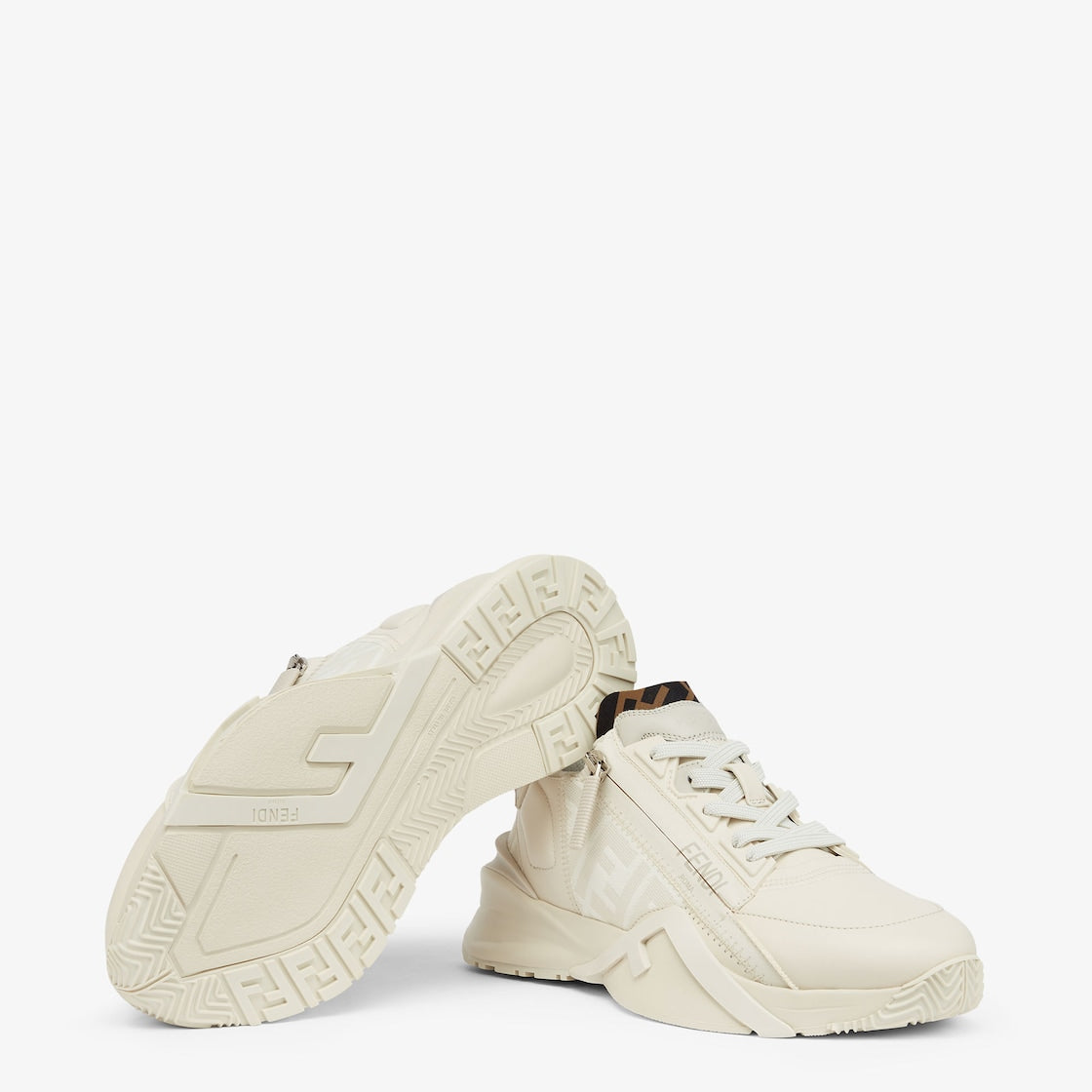 Flow Sneakers White – made of white leather – LUX VERSE Luxury Designer Fashion Outlet