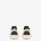 Flow Sneakers Beige – flow sneakers with adjustable elastic laces and side zip fastening – LUX VERSE Luxury Designer Fashion Outlet