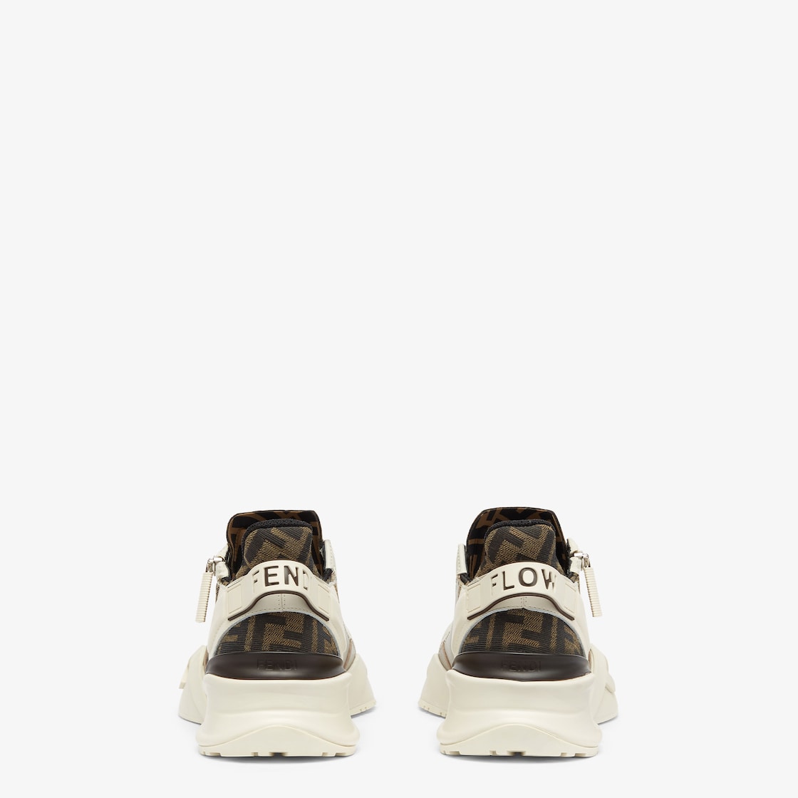 Flow Sneakers Beige – flow sneakers with adjustable elastic laces and side zip fastening – LUX VERSE Luxury Designer Fashion Outlet