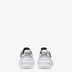 Flow Sneakers Nylon White – flow sneakers with adjustable elastic laces and side zipper closure – LUX VERSE Luxury Designer Fashion Outlet