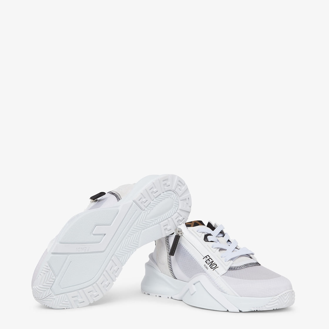 Flow Sneakers Nylon White – made of nylon and suede in white – LUX VERSE Luxury Designer Fashion Outlet