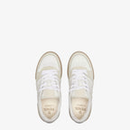 Low Top Sneaker White – branded with pattern sewn on the side and embossed lettering on the sole – LUX VERSE Luxury Designer Fashion Outlet