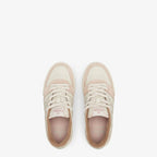 Low Top sneaker Pink – branded with pattern sewn on the side and embossed lettering on the sole – LUX VERSE Luxury Designer Fashion Outlet