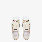 Domino Multicolor Canvas Sneakers – made of canvas with multicolor embroidery – LUX VERSE Luxury Designer Fashion Outlet
