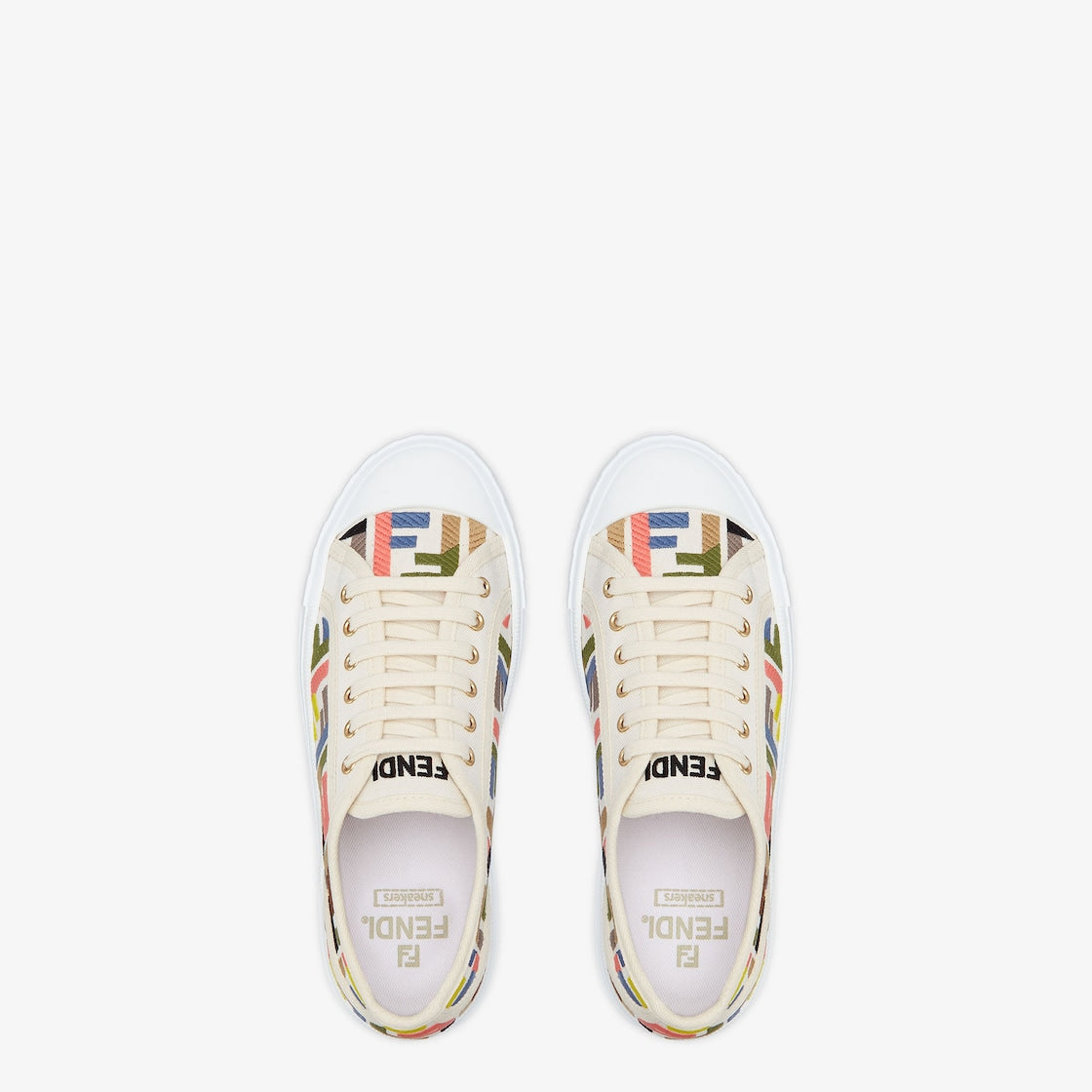 Domino Multicolor Canvas Sneakers – made of canvas with multicolor embroidery – LUX VERSE Luxury Designer Fashion Outlet