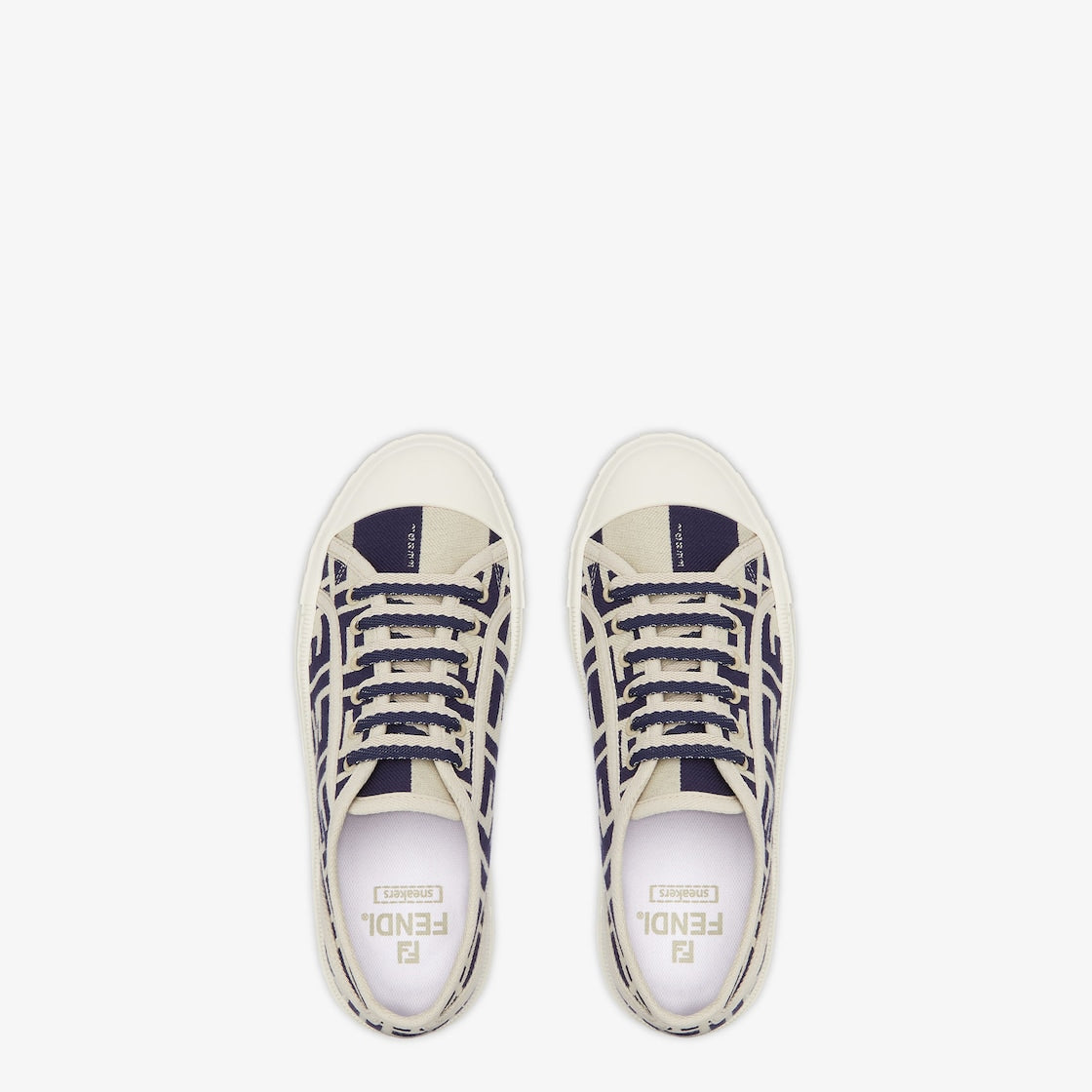 Domino Sneakers Blue Canvas – front and tongue in canvas in the same colors – LUX VERSE Luxury Designer Fashion Outlet