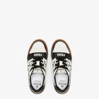 Low Top sneaker Black – made of black leather with white leather details – LUX VERSE Luxury Designer Fashion Outlet