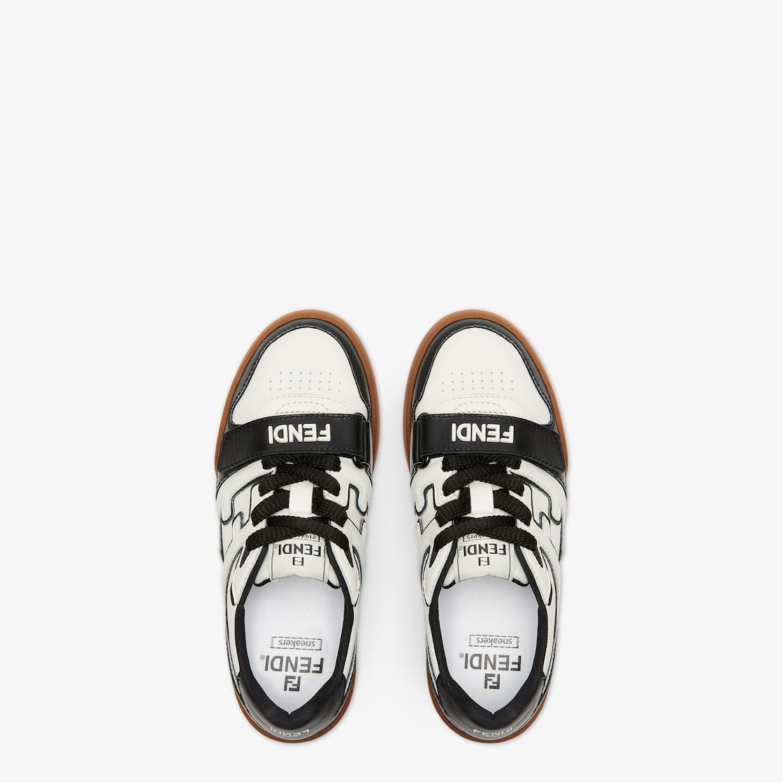 Low Top sneaker Black – made of black leather with white leather details – LUX VERSE Luxury Designer Fashion Outlet