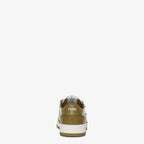 Lace-up sneaker Green – strap with lettering – LUX VERSE Luxury Designer Fashion Outlet