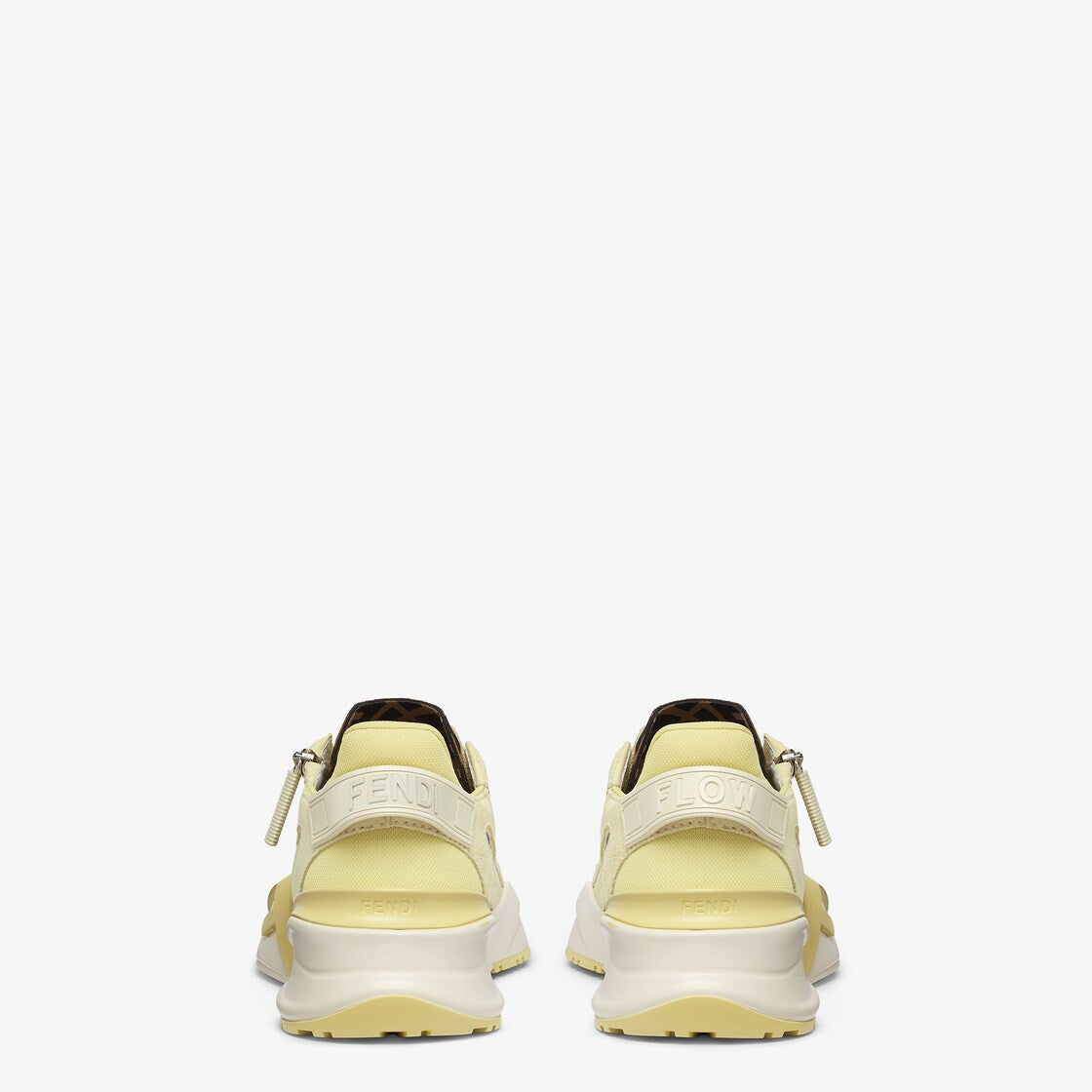 Flow Sneakers Yellow – slip-on sneakers with elastic laces, side zipper and corrugated sole.Flow lettering – LUX VERSE Luxury Designer Fashion Outlet