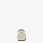 Low Top Canvas Sneaker White – injection-moulded appliqué – LUX VERSE Luxury Designer Fashion Outlet