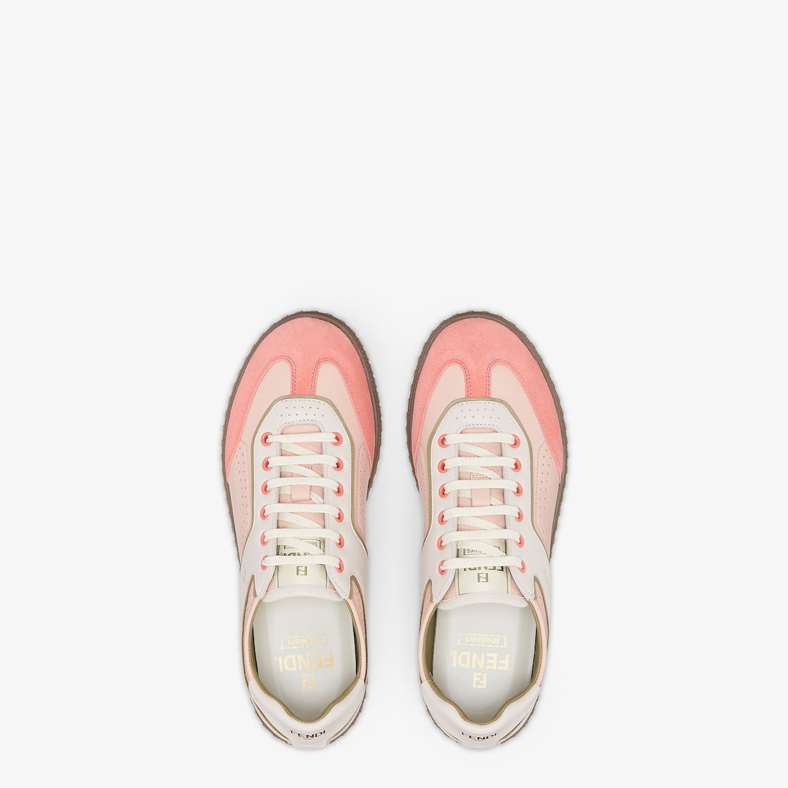 Flair Sneaker – made of pastel pink leather with three different types of textures – LUX VERSE Luxury Designer Fashion Outlet