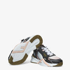 Flow Sneakers Black – made of technical fabric in black, light blue and pink gradient colors – LUX VERSE Luxury Designer Fashion Outlet