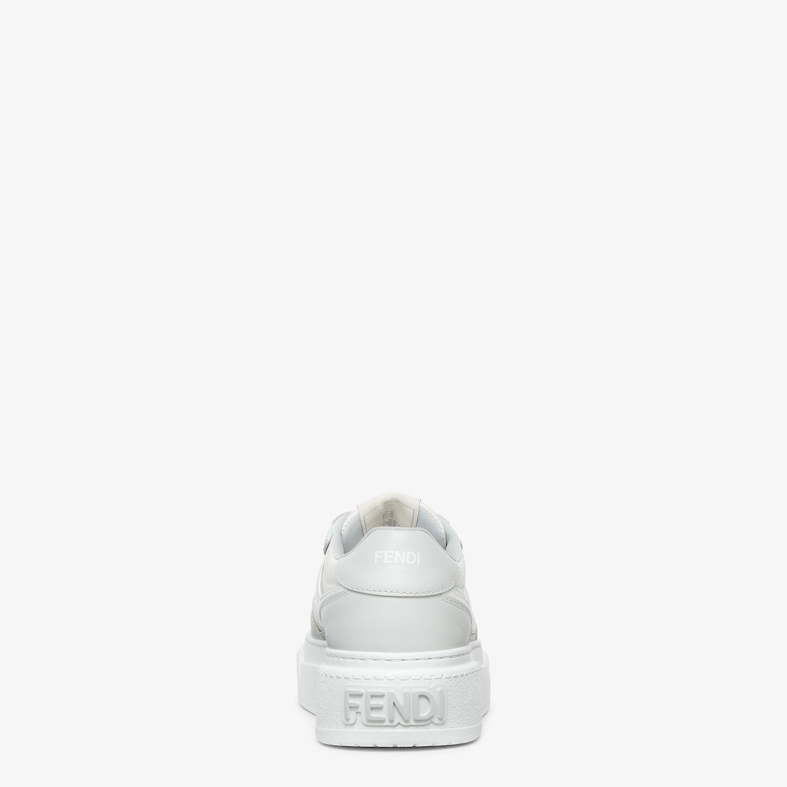 Lace-up sneaker Gray – injection-molded appliqué on the sides and flat, maxi laces in white – LUX VERSE Luxury Designer Fashion Outlet