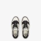 Lace-up sneaker Black – injection-molded appliqué on the sides and flat, maxi laces in black – LUX VERSE Luxury Designer Fashion Outlet