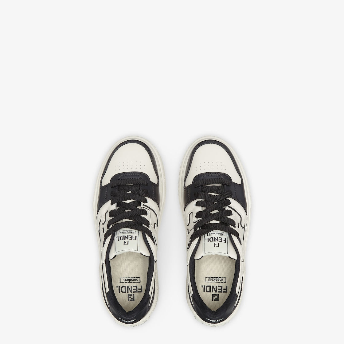 Lace-up sneaker Black – injection-molded appliqué on the sides and flat, maxi laces in black – LUX VERSE Luxury Designer Fashion Outlet