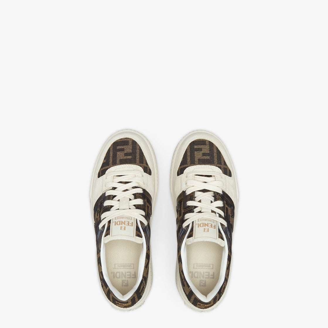 Lace-up sneaker – made of suede with details in jacquard fabric with the iconic brown motif – LUX VERSE Luxury Designer Fashion Outlet