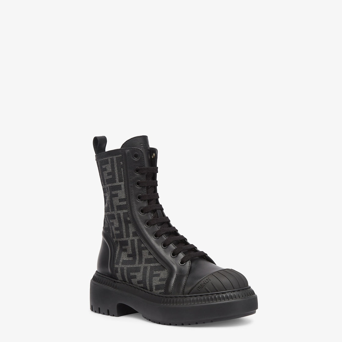 Domino Black Leather – domino combat boots with laces and side zipper on the inside – LUX VERSE Luxury Designer Fashion Outlet