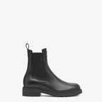 Round Toe Filo Boots Black – filo biker boots with round toes and elastic inserts at the sides – LUX VERSE Luxury Designer Fashion Outlet