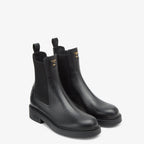 Round Toe Filo Boots Black – made of black leather – LUX VERSE Luxury Designer Fashion Outlet
