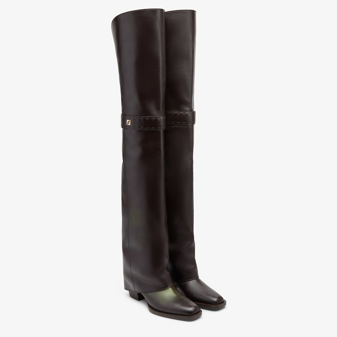 Square Toe Boots Burgundy – the leg partially covers the heel creating a trompe effect and soft creases on – LUX VERSE Luxury Designer Fashion Outlet