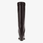 Square Toe Boots Burgundy Leather – square toe boots with tubular leg – LUX VERSE Luxury Designer Fashion Outlet