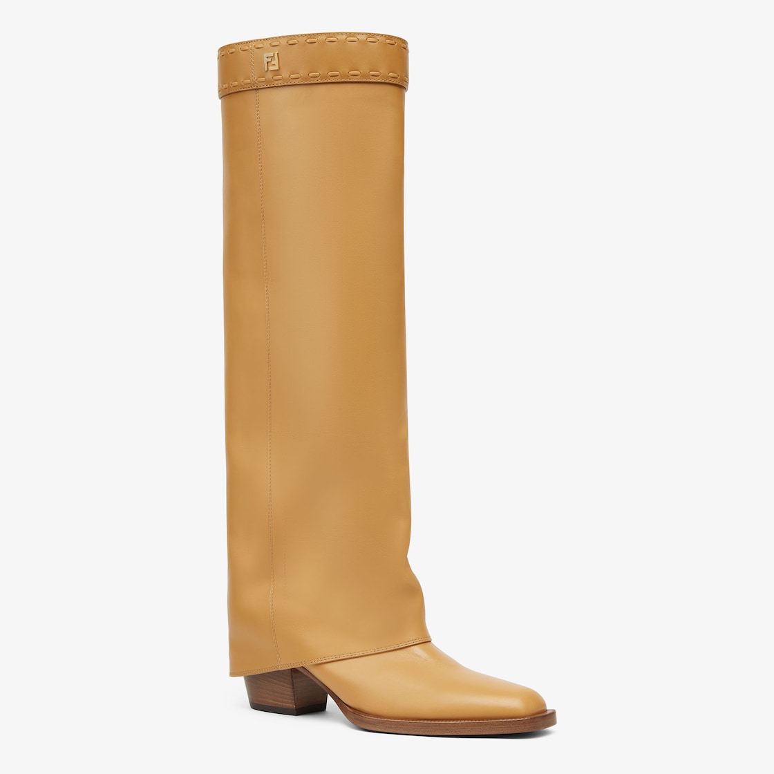 Square Toe Boots Beige – square toe boots with tubular leg – LUX VERSE Luxury Designer Fashion Outlet