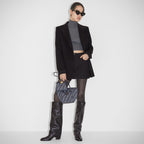 Square Toe Boots – handmade in black leather – LUX VERSE Luxury Designer Fashion Outlet