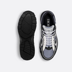 B30 Sneaker – crafted in blue mesh and gray, white and black technical fabric, it is enhanced by – LUX VERSE Luxury Designer Fashion Outlet
