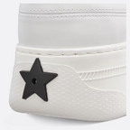 Star Platform Sneaker – crafted in white calfskin, the upper is accented by a tonal suede calfskin panel on – LUX VERSE Luxury Designer Fashion Outlet