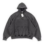 Kapuzenpullover Washed Grey mit Ton-in-Ton-Logo – Herren