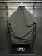 Schwarzer Nylon-Daunenparka – Herren