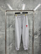 Schwarze Baumwoll-Jogginghose mit Herz-Logo – Herren