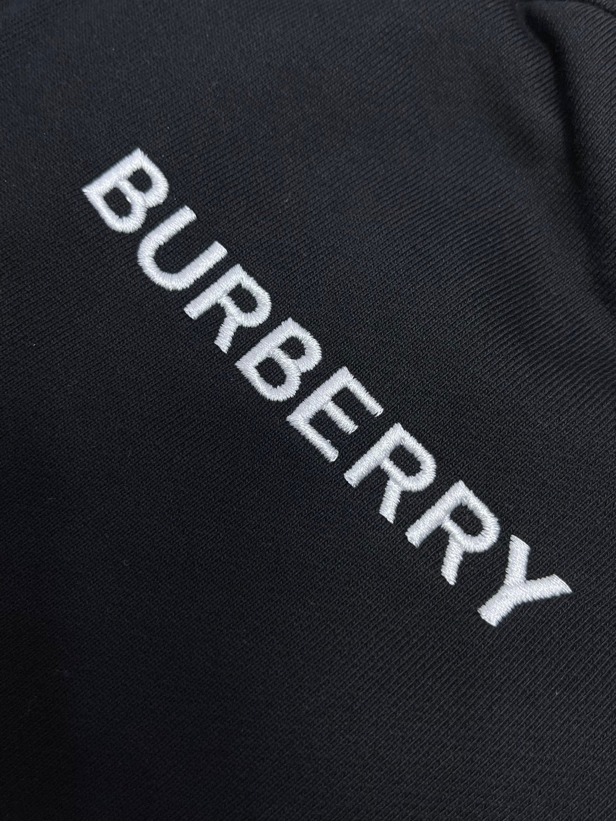 Black Cotton Text Logo Joggers - Men's