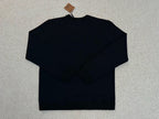 Black Cotton Knight Print Crewneck - Men's