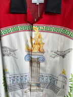 Scenic Print Silk Shirt - Men's