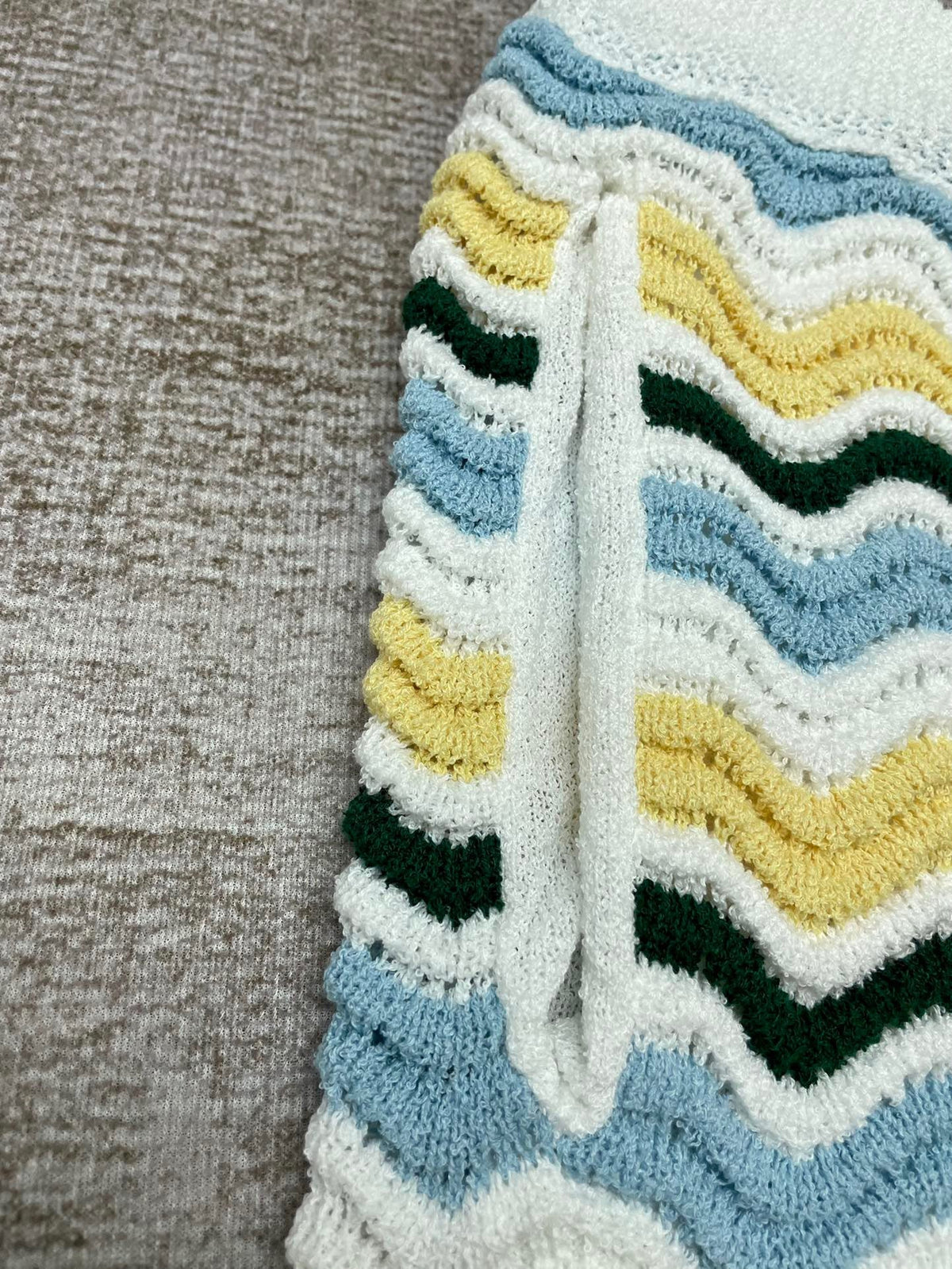 Pastel Chevron Knit Shorts - Men's