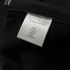 Rundhals-Pullover aus schwarzer Wolle mit Textlogo – Herren