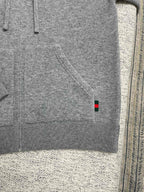 Grauer Strick-Monogramm-Troyer - Herren