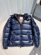 Blaue Pufferjacke – Herren