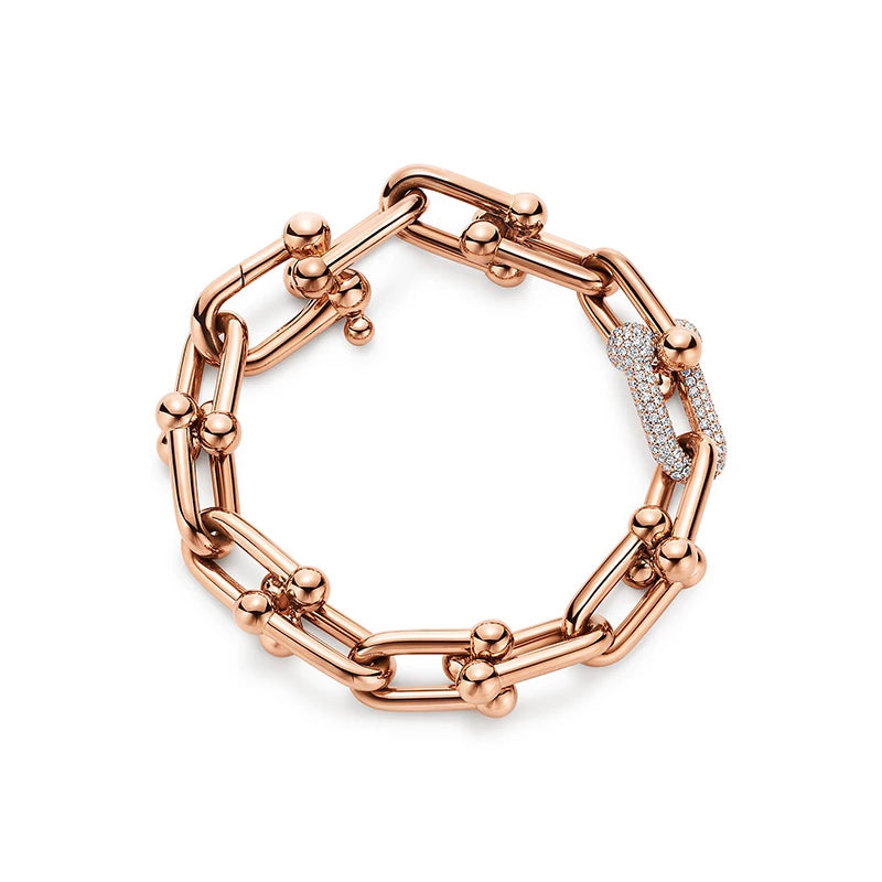 Hardwear Bracelet Rose Gold and Silver Diamond – LUX VERSE Luxury Designer Fashion Outlet