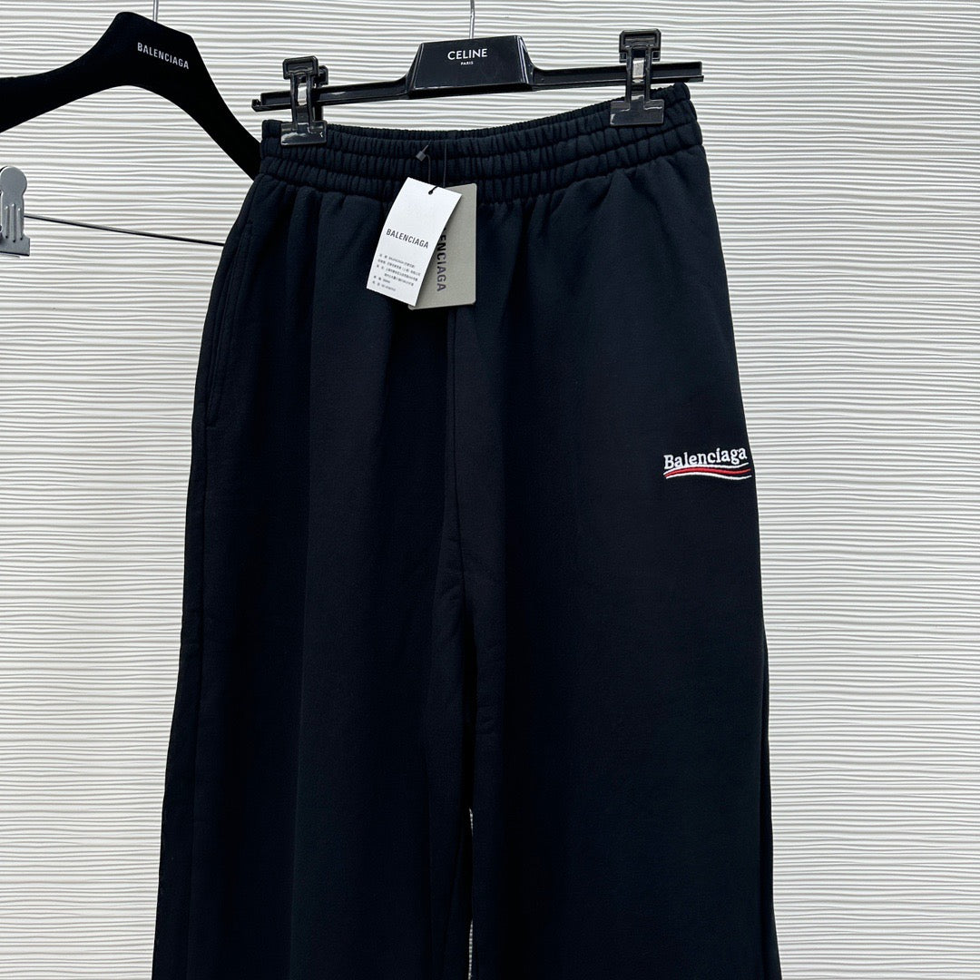 Wide-Leg Navy Trousers - Men's