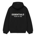 Black Cotton Text Logo Pullover - Men's