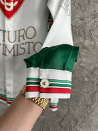 Futuro Optimisto Print Seiden-Polohemd – Herren