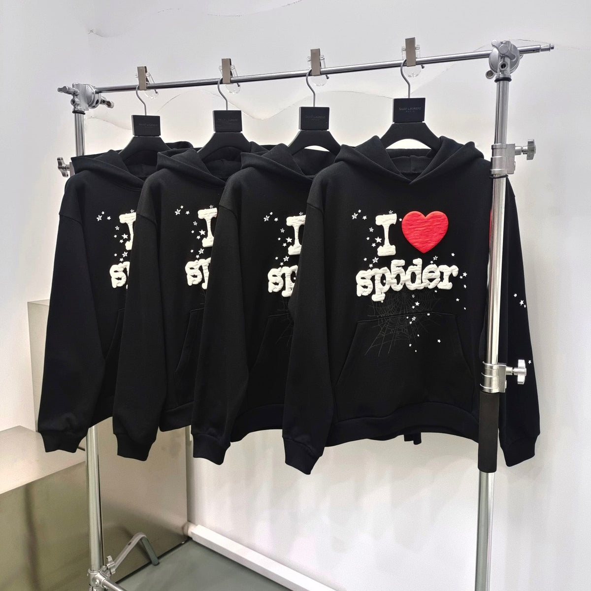 Schwarzer Baumwoll-Slogan-Pullover – Herren